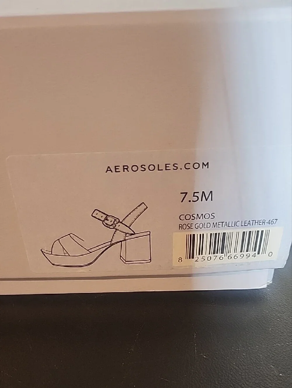AEROSOLES Rose Gold Snake-Print Platform Sandals
